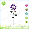 Metal sunflower with glass ball garden road solar light